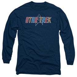 Star Trek - Mens Multi Colored Logo Long Sleeve T-Shirt