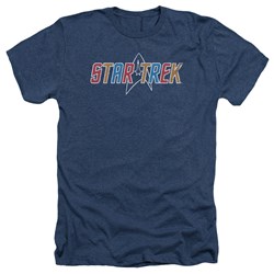 Star Trek - Mens Multi Colored Logo Heather T-Shirt