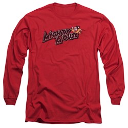 Mighty Mouse - Mens Might Logo Long Sleeve T-Shirt