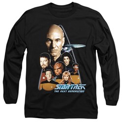 Star Trek - Mens The Next Generation Long Sleeve Shirt In Black