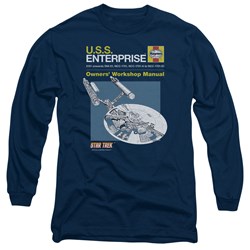 Star Trek - Mens Enterprise Manual Long Sleeve T-Shirt