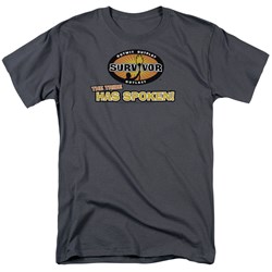Cbs - Survivor / The Tribe Has Spoken Adult T-Shirt In Charcoal