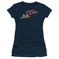 Cbs - Mighty Mouse / Mighty Retro Juniors T-Shirt In Navy