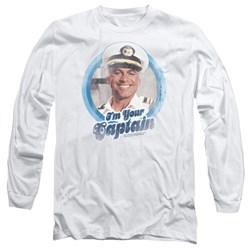 Love Boat - Mens I'M Your Captain Long Sleeve Shirt In White