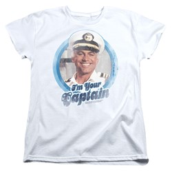 Cbs - Love Boat / I'M Your Captain Womens T-Shirt In White