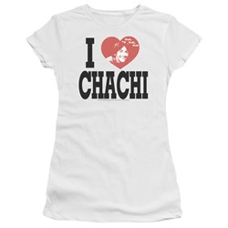 Cbs - Happy Days / I Heart Chachi Juniors T-Shirt In White