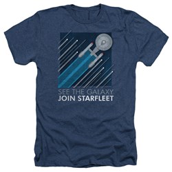 Star Trek - Mens Starfleet Recruitment Poster Heather T-Shirt