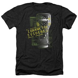 CSI - Mens I Drank The Evidence Heather T-Shirt