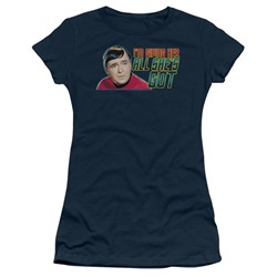 Star Trek - St / All She's Got Juniors T-Shirt In Navy