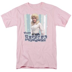 Cbs - Beverly Hillbillies / Wanna Rassle? Adult T-Shirt In Pink
