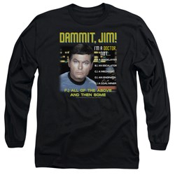Star Trek - Mens All Of The Above Long Sleeve Shirt In Black