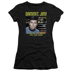 Star Trek - St / All Of The Above Juniors T-Shirt In Black