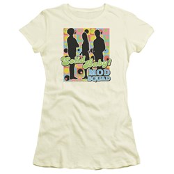Cbs - Mod Squad / Solid Mod Pattern Juniors T-Shirt In Cream