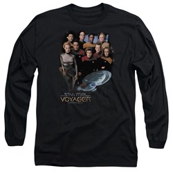 Star Trek - Mens Voyager Crew Long Sleeve Shirt In Black