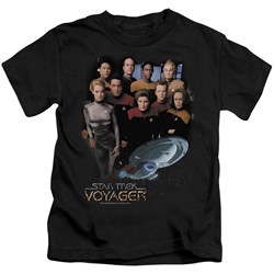 Star Trek - St: Voyager / Voyager Crew Little Boys T-Shirt In Black