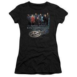 Star Trek - St: Enterprise / Enterprise Crew Juniors T-Shirt In Black
