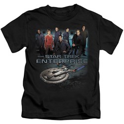 Star Trek - St: Enterprise / Enterprise Crew Little Boys T-Shirt In Black
