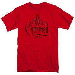 Cbs - Charmed / Charmed Logo Adult T-Shirt In Red