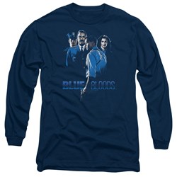 Blue Bloods - Mens Blue Inverted Long Sleeve T-Shirt