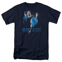 Blue Bloods - Mens Blue Inverted T-Shirt