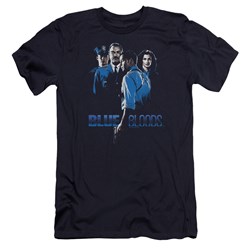 Blue Bloods - Mens Blue Inverted Premium Slim Fit T-Shirt