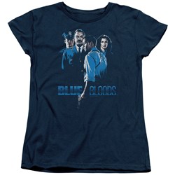 Blue Bloods - Womens Blue Inverted T-Shirt