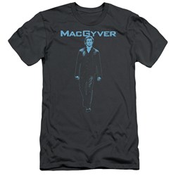 Macgyver - Mens Mono Blue Slim Fit T-Shirt