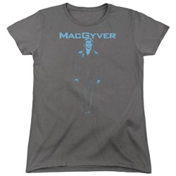 Macgyver - Womens Mono Blue T-Shirt