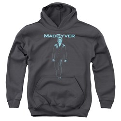 Macgyver - Youth Mono Blue Pullover Hoodie