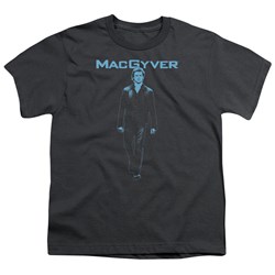 Macgyver - Youth Mono Blue T-Shirt