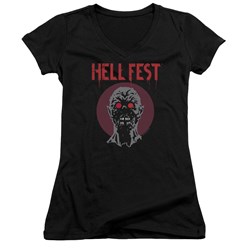 Hell Fest - Juniors Logo V-Neck T-Shirt
