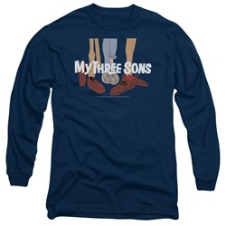My Three Sons - Mens Shoes Logo Long Sleeve Shirt In Navy