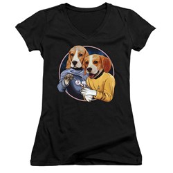 Star Trek - Juniors Trek Dogs V-Neck T-Shirt