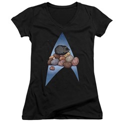 Star Trek - Juniors Five Year Nap V-Neck T-Shirt