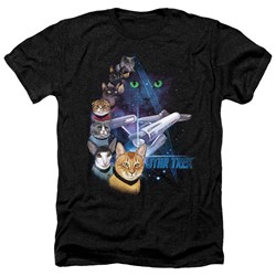 Star Trek - Mens Feline Galaxy Heather T-Shirt