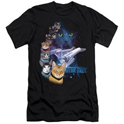 Star Trek - Mens Feline Galaxy Premium Slim Fit T-Shirt