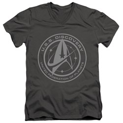 Star Trek: Discovery - Mens Discovery Crest V-Neck T-Shirt