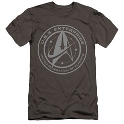 Star Trek: Discovery - Mens Enterprise Crest Premium Slim Fit T-Shirt