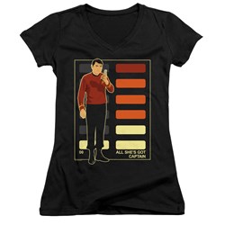 Star Trek - Juniors All Shes Got Captain V-Neck T-Shirt