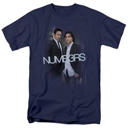 Cbs - Numbers / Don & Charlie Adult T-Shirt In Navy