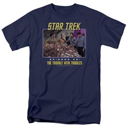Star Trek - St / The Trouble With Tribbles Adult T-Shirt In Navy
