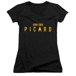 Star Trek: Picard - Juniors Picard Logo V-Neck T-Shirt