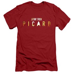 Star Trek: Picard - Mens Picard Logo Rendered Slim Fit T-Shirt
