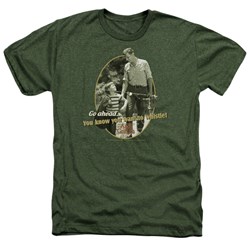 Andy Griffith - Mens Gone Fishing T-Shirt In Military Green