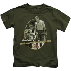 Cbs - Andy Griffith / Gone Fishing Little Boys T-Shirt In Military Green