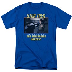 Star Trek - St / The Enterprise Incident Adult T-Shirt In Royal Blue