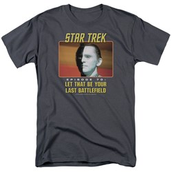 Star Trek - St / Last Battlefield Adult T-Shirt In Charcoal