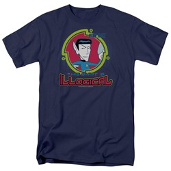 Star Trek - Quogs / Illogical Adult T-Shirt In Navy
