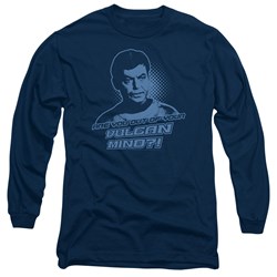 Star Trek: The Original Series - Mens Vulcan Mind Long Sleeve Shirt In Navy
