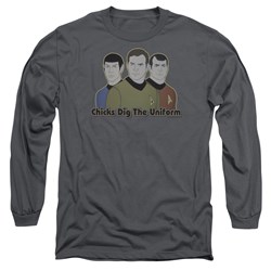 Star Trek - Mens Dig It Long Sleeve Shirt In Charcoal